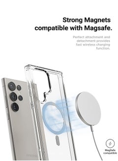 VRS Design Crystal Mixx MagSafe for Samsung Galaxy S24 ULTRA Case Cover Magnetic - Clear  - Image 2