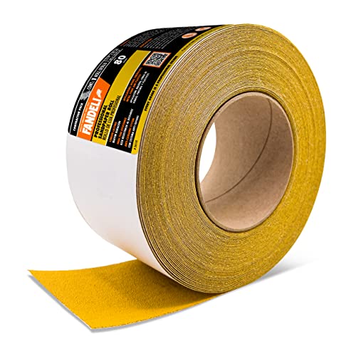 Fandeli Long Lasting Sandpaper Roll Ideal for Sanding Wood SelfAdhesive Continuous Sheet 80 Grit