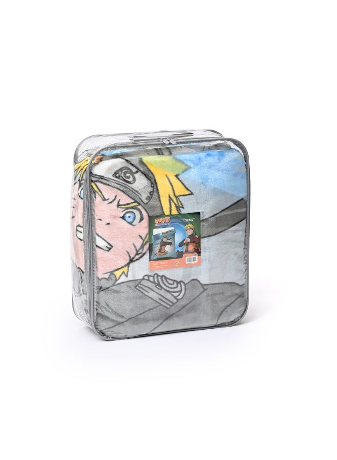 Naruto-B Raschel Blanket – Ultra-Soft, Lightweight 100% Polyester – Blue - Image 1