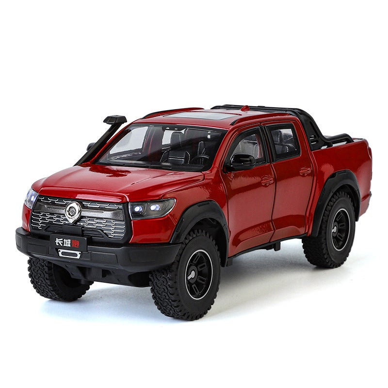 1:24 alloy series strong wheel simulation shock absorber car model acousto-optic return force multi-door fine collection ornaments Yellow - Image 2