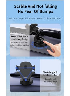 Car Mobile Holder Mount 360° Rotation for Dashboard Automatic Clamping and Built in Silicone Stable Scratch Resistant One Handed Operation Car Mount for iPhone15 16 Samsung Galaxy Huawei Xiaomi - pzsku/Z8744A696765529335575Z/45/_/1740909382/507fead4-d573-4255-b4b7-eb7f0d56af81