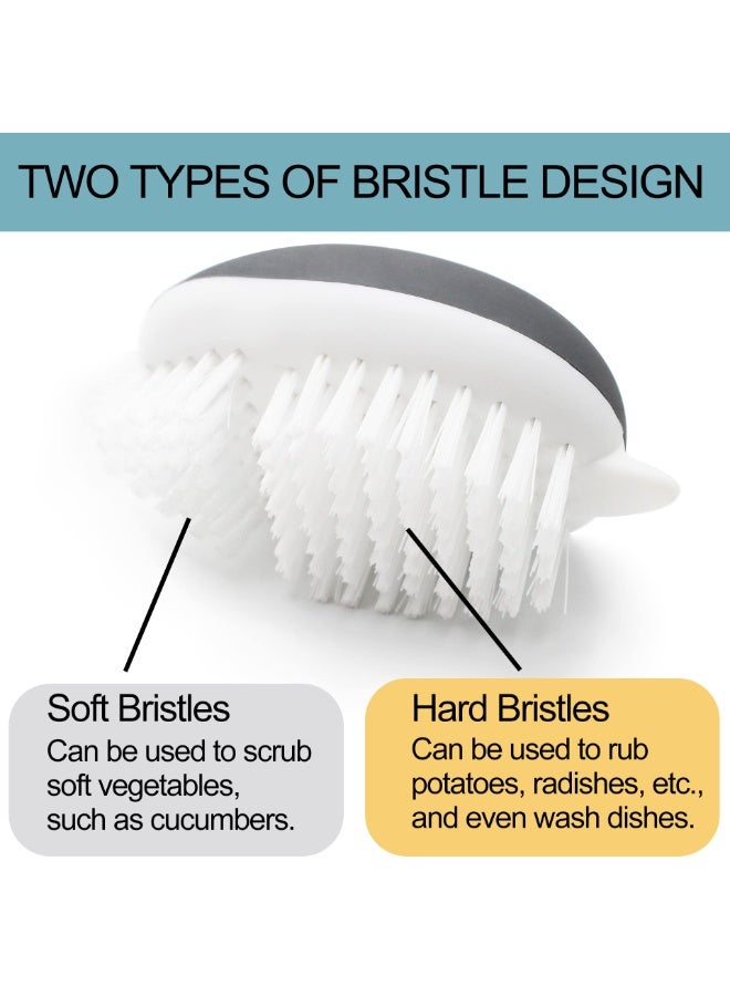 1 Pcs Vegetable and Fruit Cleaning Brush, Non-Slip Potato Scrubber Veggie Brush with Dots Remover - Image 4