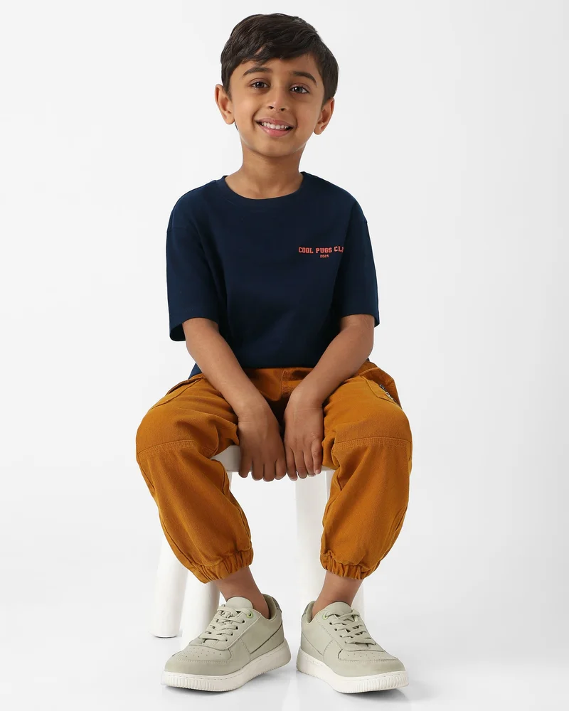 Nautinati Blue Nautinati Boys Cotton Pugmobile Print T-shirt for Men | Best Price UAE