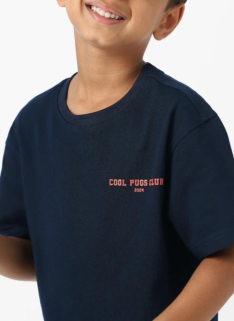 Nautinati Blue Nautinati Boys Cotton Pugmobile Print T-shirt for Men | Best Price UAE