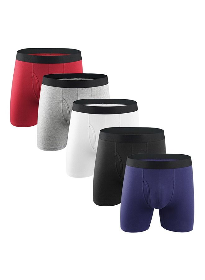 5-Piece Breathable Boxers Set Multicolour  - Image 1