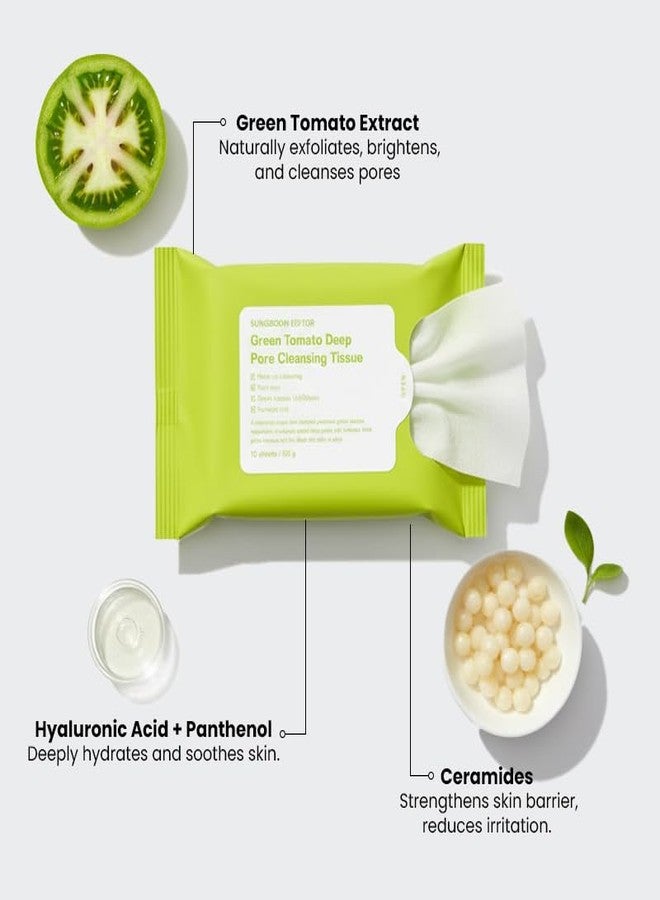 سونجبون إيدوتر مناديل تنظيف المسام العميقة من سونغ بون إديتور برائحة الطماطم الخضراء (50 غرام) | مناديل لإزالة المكياج والتنظيف | تركيبة لتنظيف عميق، والتحكم في الزيوت، وتنقية المسام - Image 3