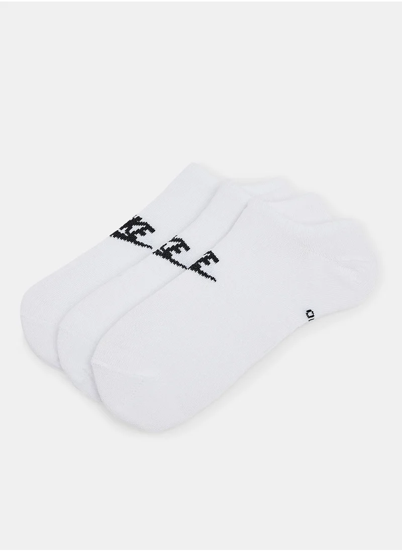 نايكي Unisex Sportswear Everyday Essential No Show Socks (Pack of 3)