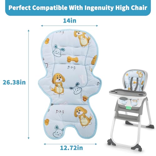 Runhike High Chair Cover Replacement Compatible with Ingenuity Soft Cushion with AntiSlip Pad and Protecting Water Spills - Image 3