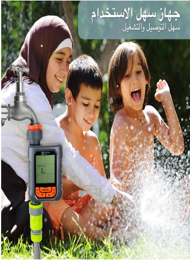 VIOLLA wisal - VIOLLA Watering Timer, Garden Sprinkler Timer | Easy Control Digital 3 Programs | Daily Watering Smart Automatic Water-Resistant Heat Resistant for Home and Flower Watering - Image 1