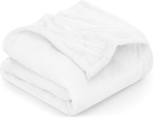 Utopia Bedding Fleece Blanket King Size White 300GSM Luxury Anti-Static Fuzzy Soft Microfiber Bed Blanket (90x102 Inch) - Image 1