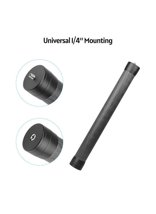 Generic Universal Carbon Fiber Extension Pole Rod 35cm/13.8in with 1/4-inch 3/8-inch Mounting Interface for Camera Gimbal Stabilizer Video Cage Phone Rig  - Image 5