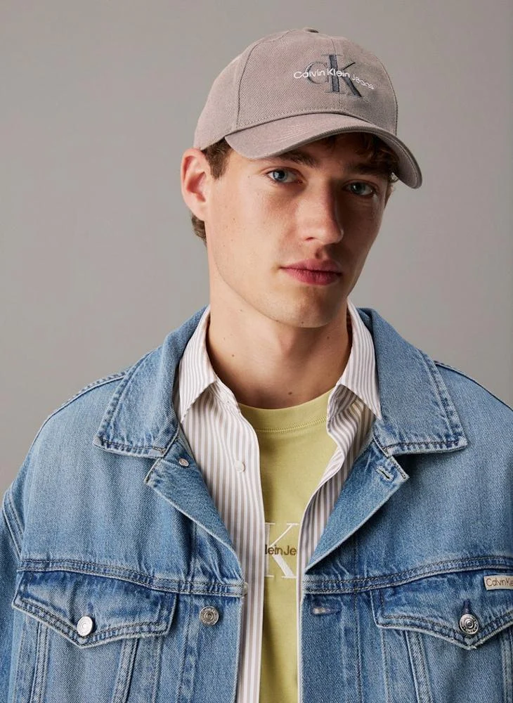 CALVIN KLEIN MONOLOGO EMBROIDERY BASEBALL curved peak CAP