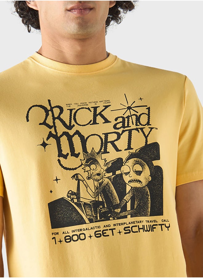 SP Characters Printed Crew Neck T-Shirt  - Image 3