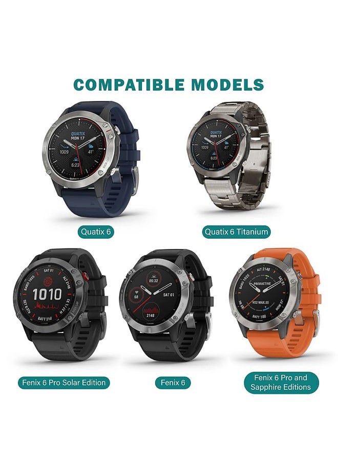 TUSITA حامل دراجة QuickFit بزاوية ربع 22 مم متوافق مع Garmin Fenix 6 Pro وFenix 7 وEpix 2 وQuatix 6 Titanium - Image 2