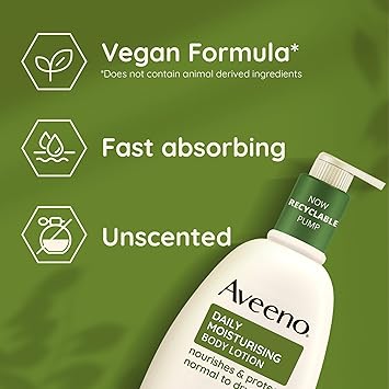 Aveeno لوشن الجسم المرطب اليومي من أفينو مع الشوفان المهدئ، مرطبات غنية، مناسب للبشرة الحساسة، يغذي ويحمي البشرة العادية إلى الجافة، خالي من العطور 300 مل - Image 3