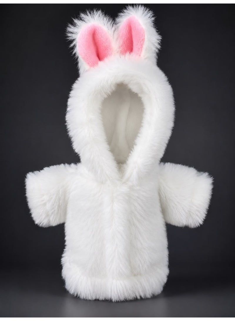 Plush Bunny Hoodie Car Gear Shift Cover – Soft & Warm, Fits Automatic & Manual Cars - Image 2