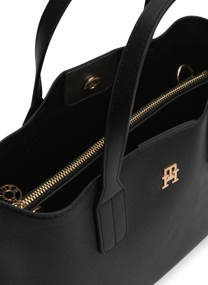 TOMMY HILFIGER Logo Detailed Zip through Distinct Mini Tote