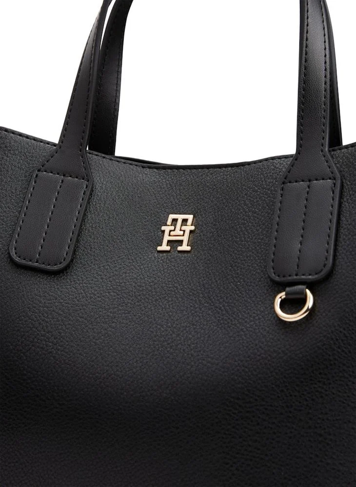 TOMMY HILFIGER Logo Detailed Zip through Distinct Mini Tote