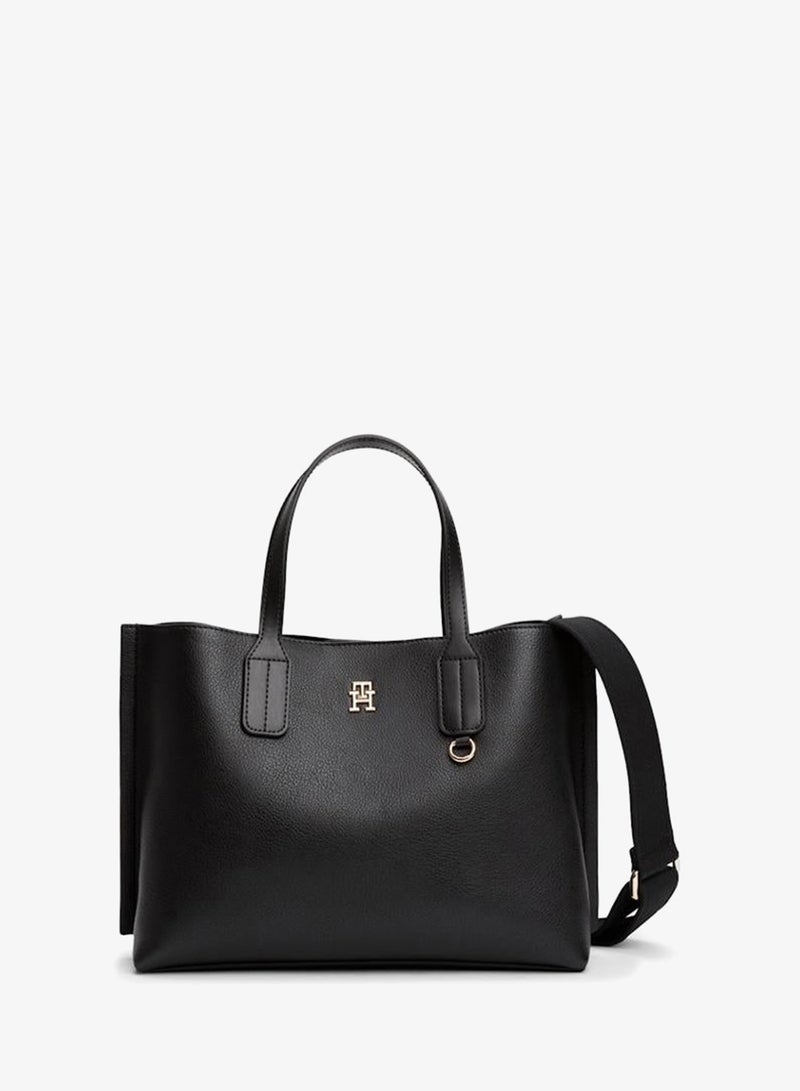 تومي هيلفيغر حقيبة يد صغيرة بسحاب وتفاصيل شعار مميزة - Image 1