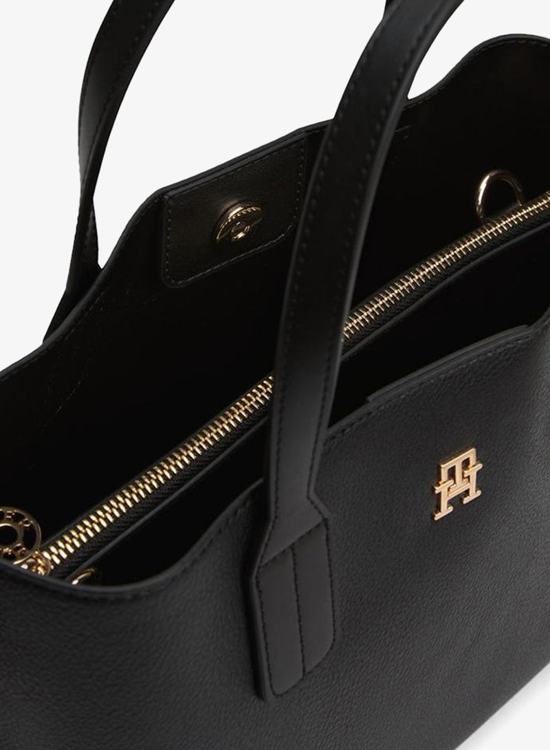 تومي هيلفيغر حقيبة يد صغيرة بسحاب وتفاصيل شعار مميزة - Image 5