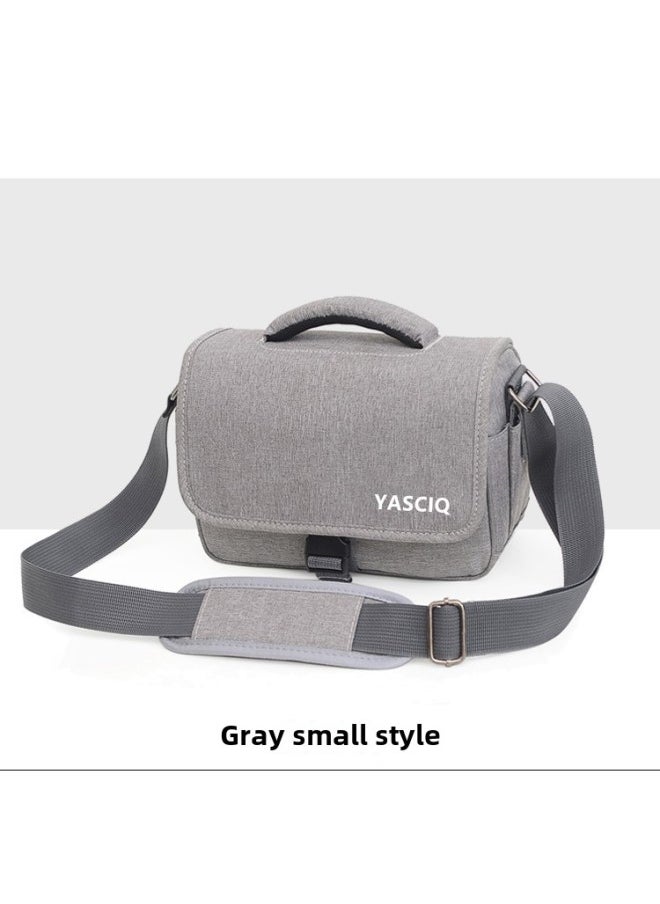 Generic DSLR Camera Bag Double Shoulder Camera Bag Portable Suitable For Canon For sony Professional Multifunctional Micro Single Portable Backpack-Color:light Gray Small Size  - Image 1