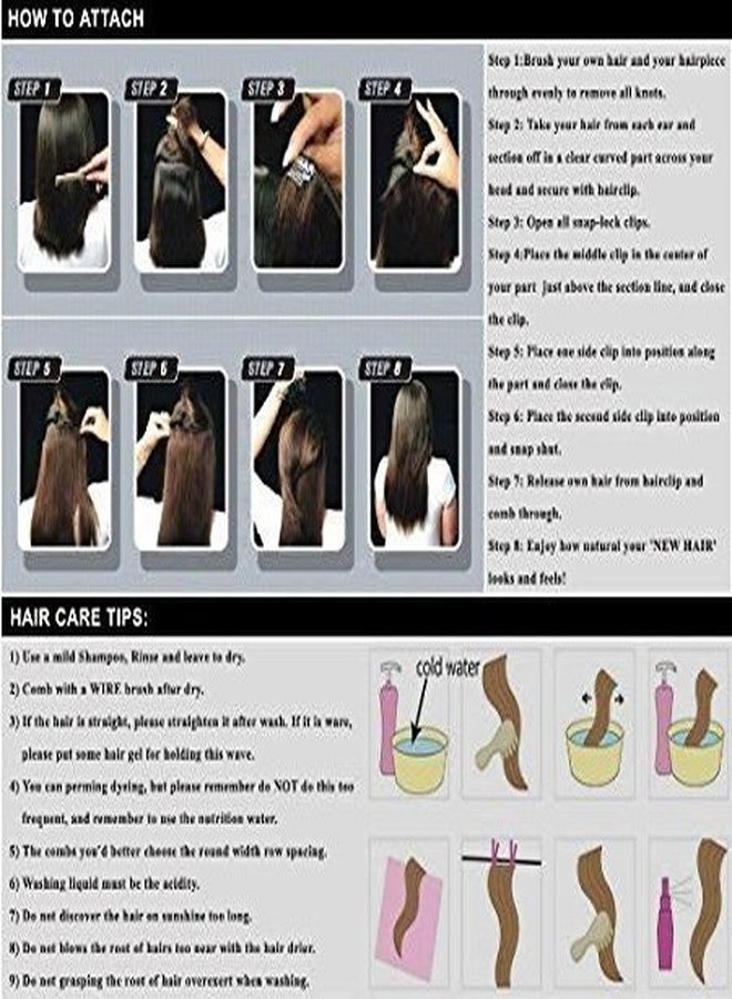 AASA 7Pcs Curly Wavy Synthetic Ladies Clip Hair Extension for Daily Use Dark Brown - Image 4