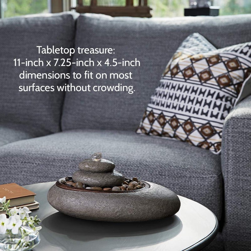 Homedics Mirra Oceanside Relaxation Fountain - Serene Decorative Home Decor - Image 5
