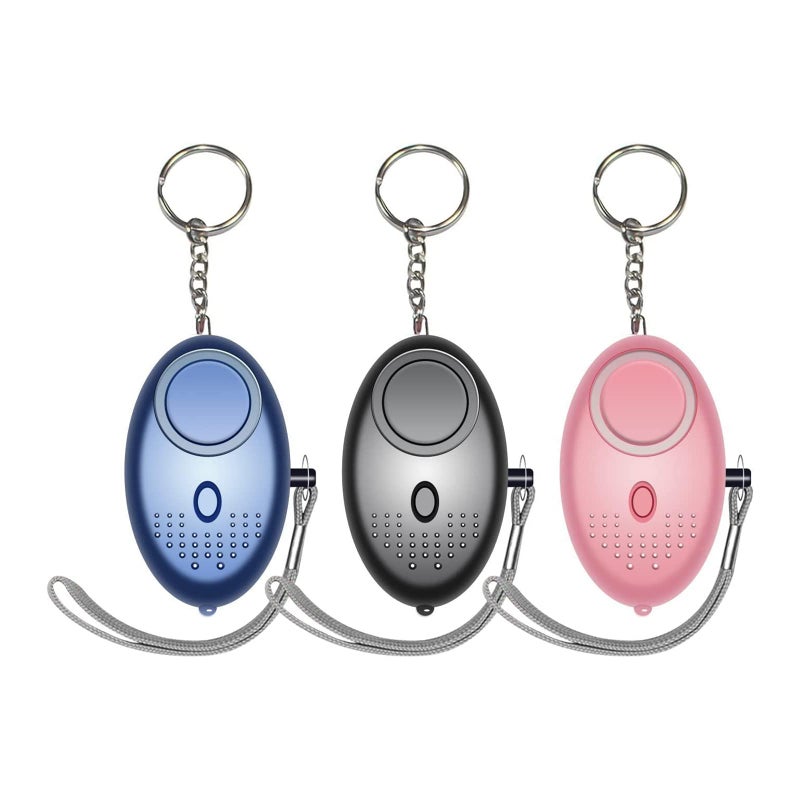 RIGO Emergency Personal Alarm - 3 Pack 140DB Siren with LED Lights for Men, Women, Children & Elderly Self Defense Electronic Alarm - Image 1