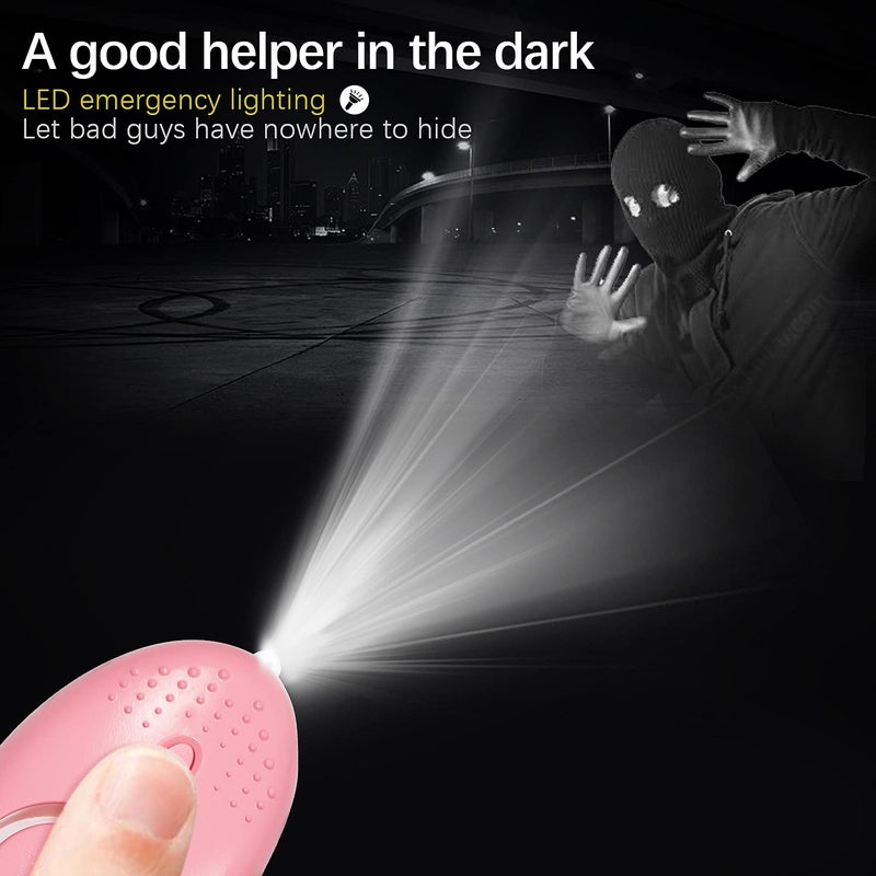 RIGO Emergency Personal Alarm - 3 Pack 140DB Siren with LED Lights for Men, Women, Children & Elderly Self Defense Electronic Alarm - Image 5