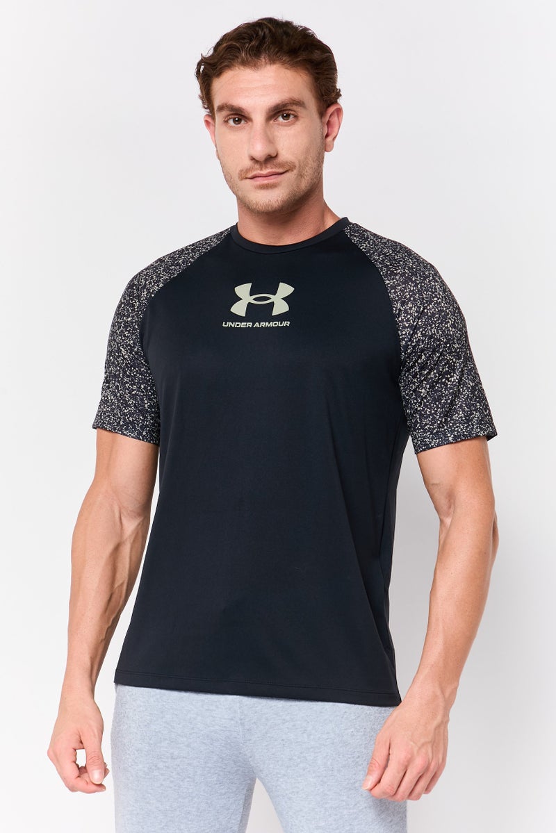 UNDER ARMOUR Men Loose Fit Short Sleeve Training T-shirt, Black - Image 1