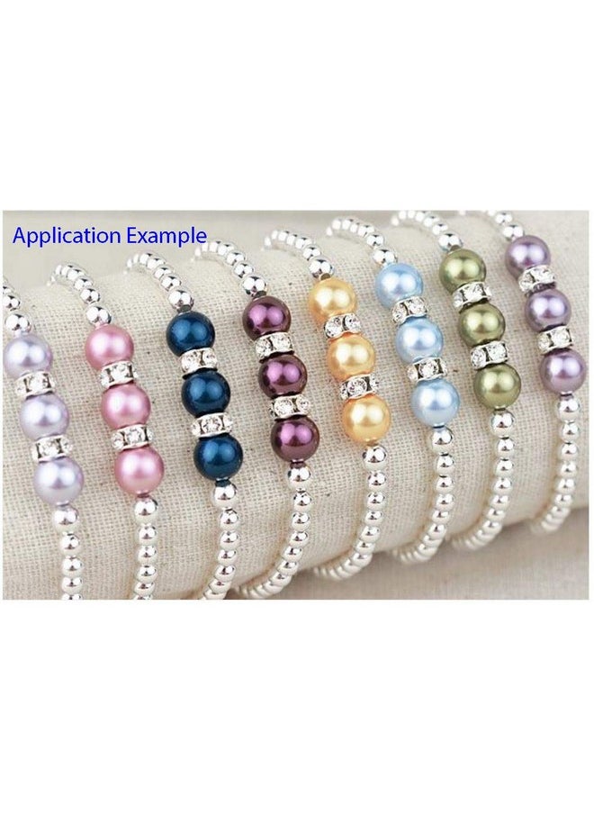 Adabele - 100Pcs Adabele Grade A 12Mm (0.47 Inch) Crystal Rhinestone Rondelle Spacer Loose Beads (Clear Crystal) Sterling Silver Plated Brass Round Metal Beads Cf1 1201 - Image 1
