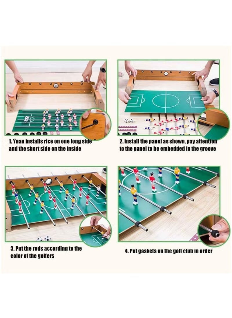YelaJoy Foosball Table, Wooden Soccer Game Tabletop for Kids Educational Toy, Mini Indoor Table Soccer Set for Game Rooms, Parties, Family Night  - Image 3