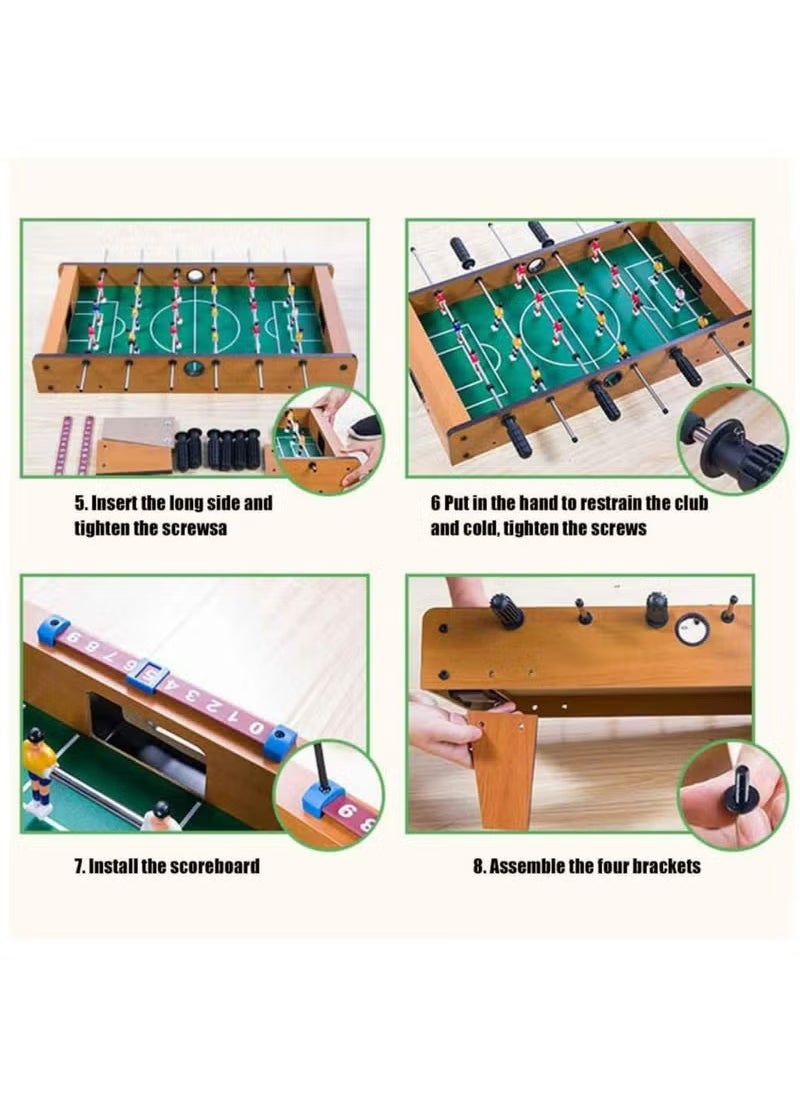 YelaJoy Foosball Table, Wooden Soccer Game Tabletop for Kids Educational Toy, Mini Indoor Table Soccer Set for Game Rooms, Parties, Family Night  - Image 4