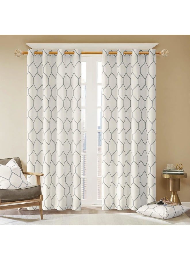 EQURROY Wood Curtain Rods 48-84 Inch Heavy Duty Adjustable - 1 Inch Diameter Blade Hollowed Out Decorative Design for Windows - Image 3