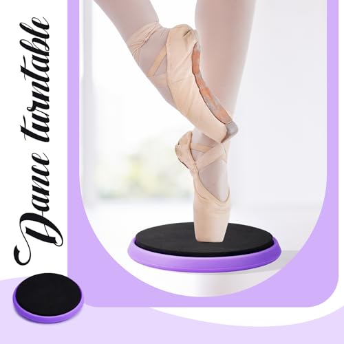 Motionchic 2 Pcs Portable Turning Board Figure Ice Skating Spinner for Ballet Dancers Ice Skaters Gymnasts Cheerleaders Training Improving Balance Pirouette Equipment (Purple) - Image 5