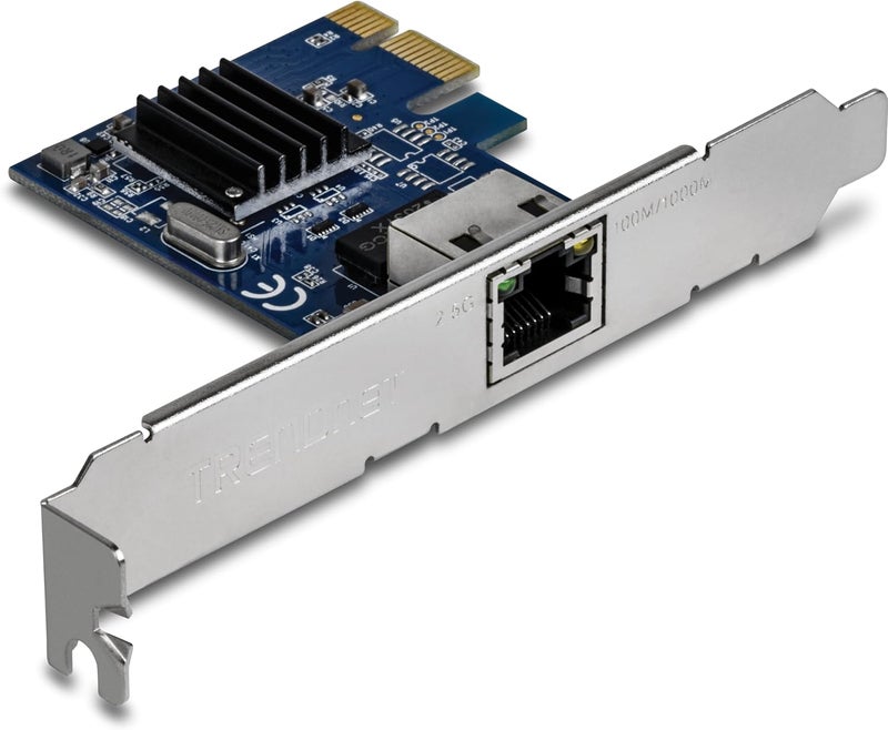 Trendnet 2.5GBase-T PCIe Network Adapter, TEG-25GECTX, Converts a PCIe 2.0 or Later Slot into a 2.5G Ethernet Port, 802.1Q VLAN Tagging, Standard & Low-Profile Brackets Included, Windows Support - Image 1