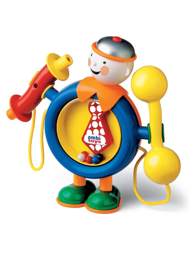 Galt Toys One Man Band Musical Toy | Fun Toddler Rattle | Drumstick, Double-Ended Whistle & Bell | Interactive Baby Toy with Ratchet Sound | Great for Sensory Play | 23.2 x 8.6 x 24.1 cm