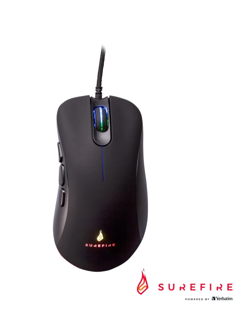 SureFire SureFire Condor Claw Gaming 8-Button I gaming mouse I RGB-lighting I PC mouse 6400 DPI I 8 programmable buttons I USB 3.2 GEN 1 and USB 2.0 I Windows, Mac & consoles I powered by Verbatim  - Image 5
