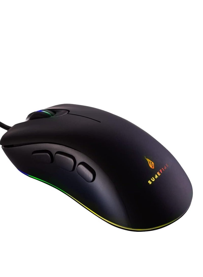 SureFire SureFire Condor Claw Gaming 8-Button I gaming mouse I RGB-lighting I PC mouse 6400 DPI I 8 programmable buttons I USB 3.2 GEN 1 and USB 2.0 I Windows, Mac & consoles I powered by Verbatim  - Image 1