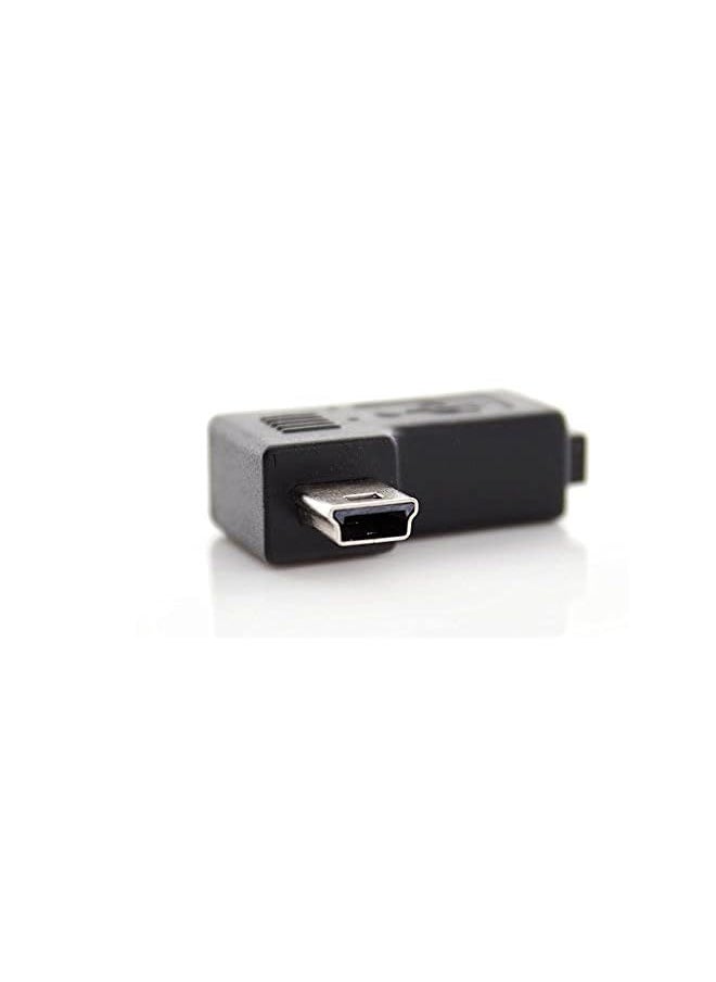Chenyang - 2Pcs 90 Degree Left & Right Angled Mini Usb 5 Pin Male To Female Extension Adapter - Image 1