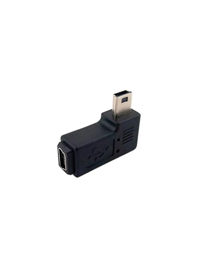 Chenyang - 2Pcs 90 Degree Left & Right Angled Mini Usb 5 Pin Male To Female Extension Adapter - Image 1