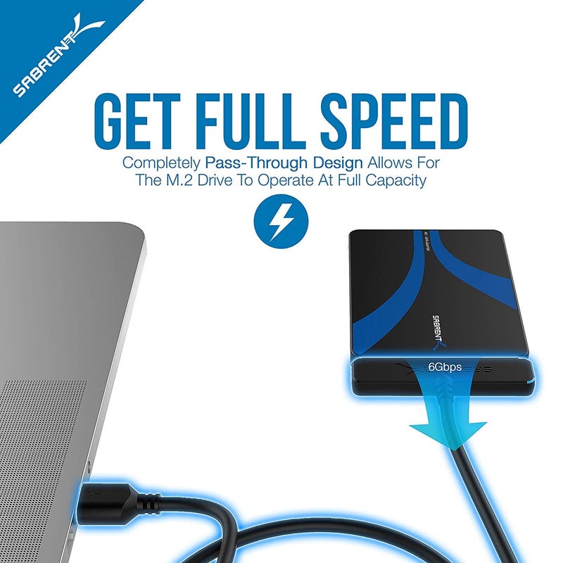 SABRENT M.2 SATA SSD to 2.5 Inch SATA III Aluminum Enclosure Adapter (EC-M2SA) [Not NVMe] - Image 4