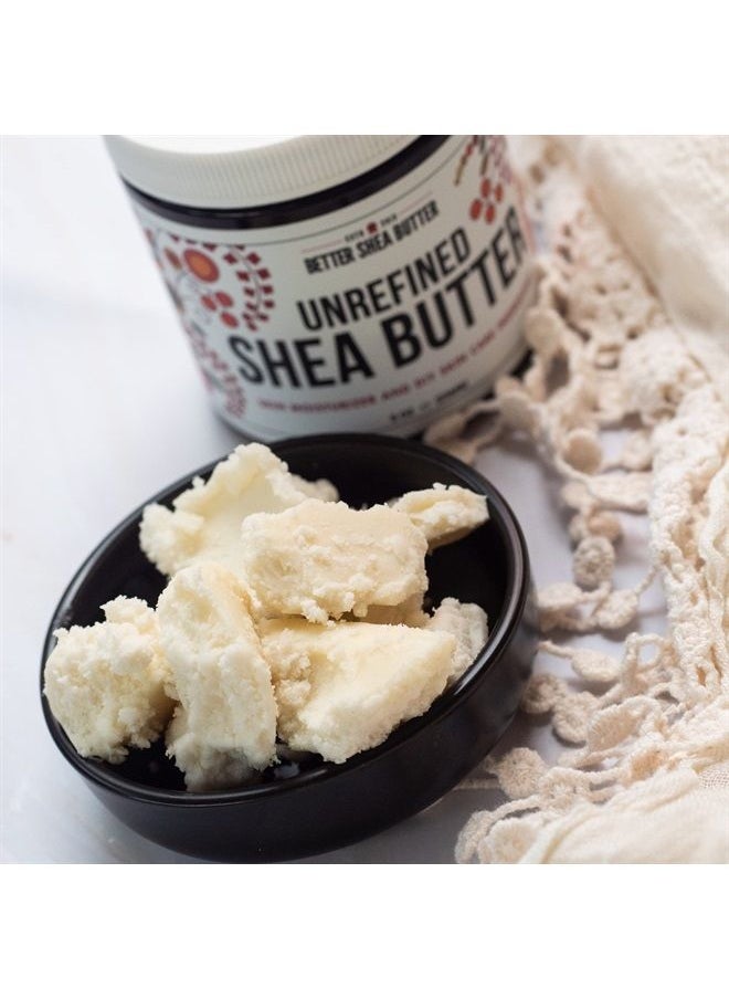 Better Shea Butter - Raw Shea Butter | African, Unrefined, 100% Pure | Skin Moisturizer | For Face, Body, Hair and for Soap Making Base and DIY Whipped Lotion, Oil and Lip Balm | 8 oz jar - Image 1