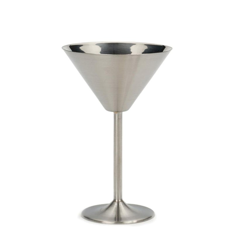 HAZEL Stainless Steel Martini Drinking Glass Martini Glass for Serving 200 ML Silver - Image 1