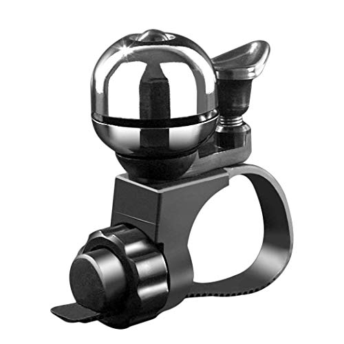 PANCIKAA Handlebar Bell for Bikes, Bicycles, Auto Rickshaw | Stainless Steel Cycle Loud Horns Bell | Lightweight & Easy to Carry Accessories | Adjustable Clamp Black Bell - Image 1