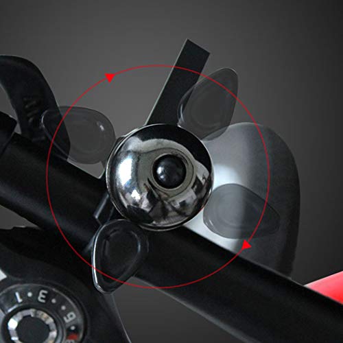PANCIKAA Handlebar Bell for Bikes, Bicycles, Auto Rickshaw | Stainless Steel Cycle Loud Horns Bell | Lightweight & Easy to Carry Accessories | Adjustable Clamp Black Bell - Image 4