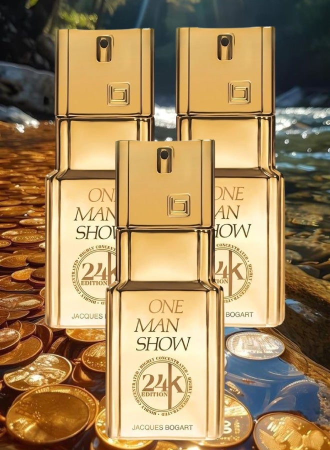 جاك بوغارت 3 قطع عطر وان مان شو 24k اديشين 100مل - Image 1