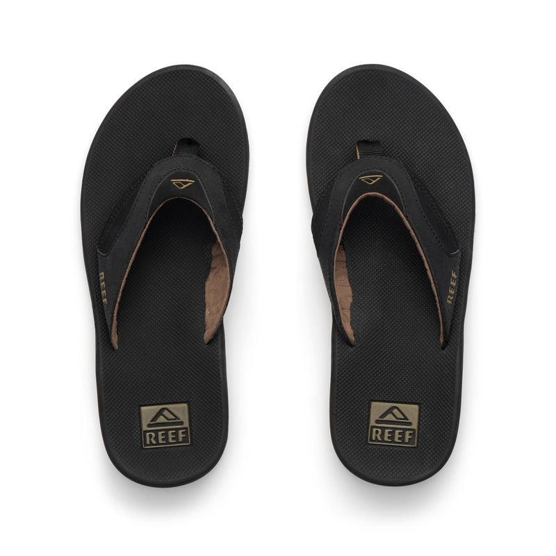 Reef mens Fanning Flip Flop, Black and Tan, 10 US - Image 5