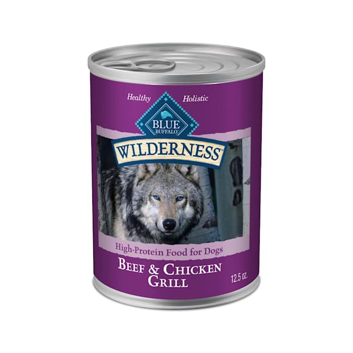 Blue Buffalo Wilderness Adult Wet Dog Food, High-Protein & Grain-Free, Made with Natural Ingredients, Beef & Chicken Grill, 12.5-oz. Cans, 12 Count - Image 4