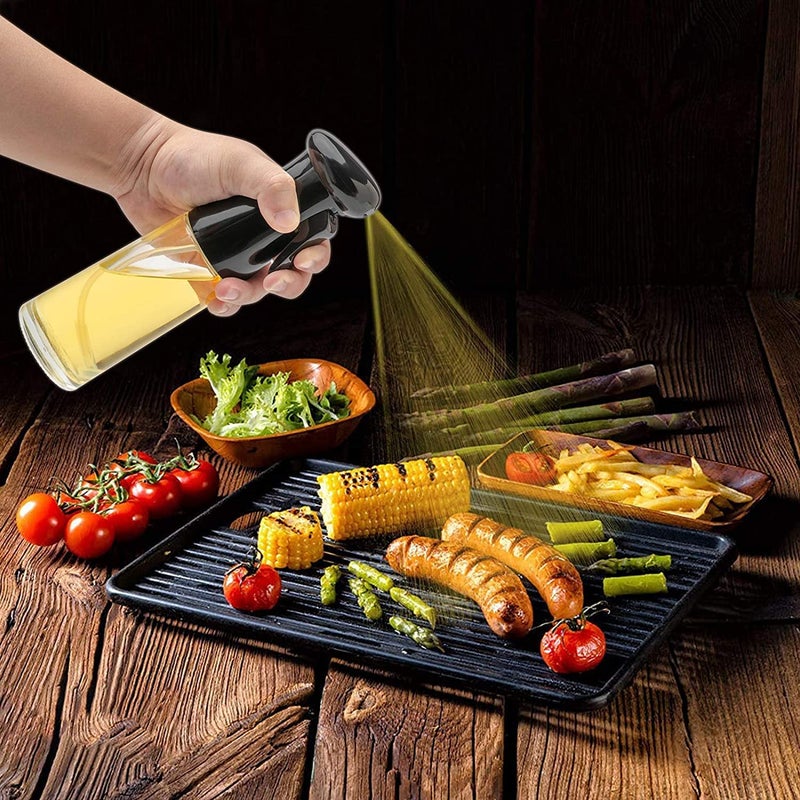 Kettlekane 200ml Glass Oil Dispenser Spray Bottle Refillable Food Grade Oil Vinegar Sprayer Bottles for Kitchen Air Fryer Salad Baking Grilling Frying Pack of 1 Multi Colour - Image 2